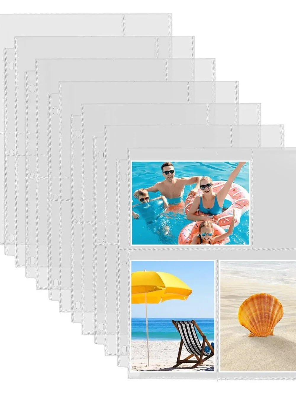 Fabmaker 30 Pack Photo Sleeves for 3 Ring Binder - (4x6, for 180 Photos), Archiv